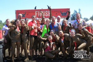 warrior dash finish line group